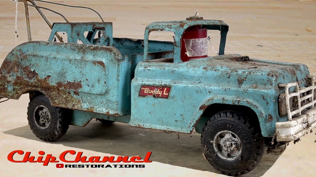 1960s Buddy L Light Up Fix A Flat Tire Tow Truck Restoration