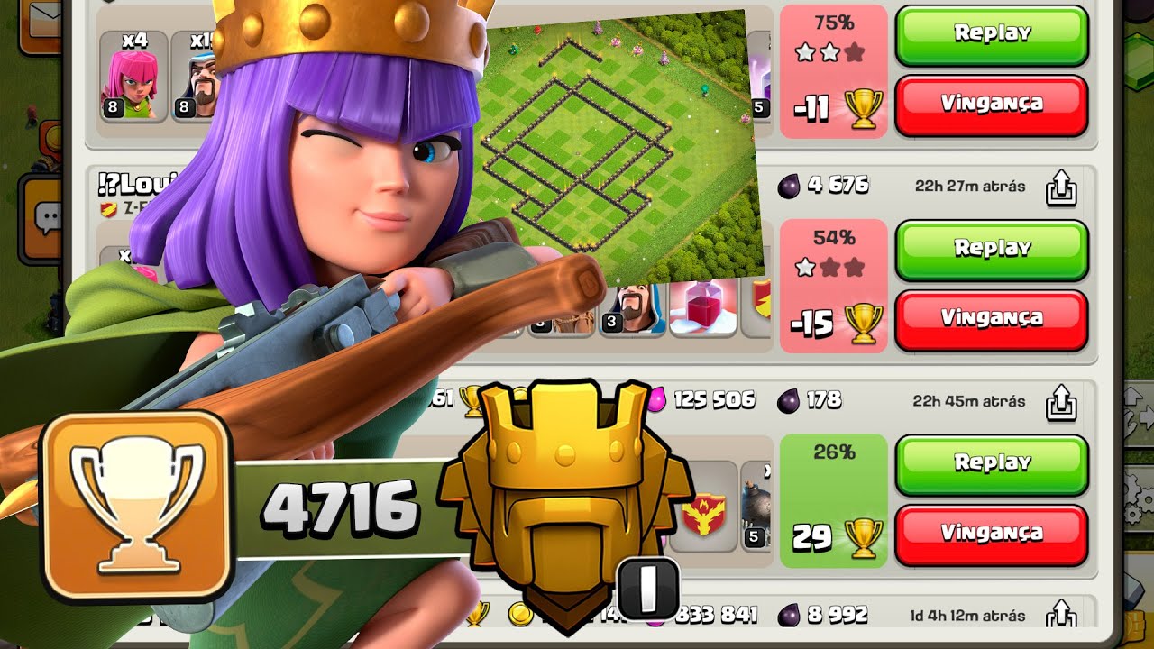 ESSE É O MELHOR LAYOUT CV9 DO MUNDO DEFENDE NO PUSH! CLASH OF CLANS