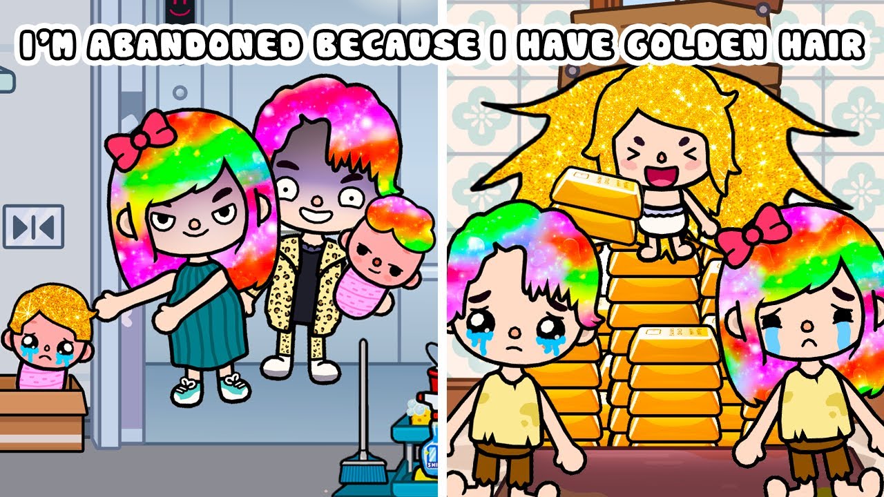 Rainbow Hair Family Throw Me Out Because I Was Born With Golden Hair 😭 | Sad Story | Toca Life Story