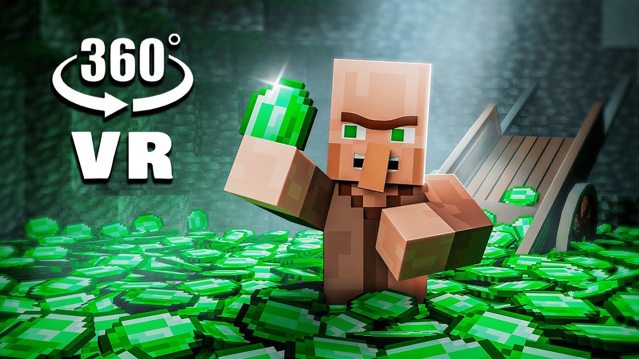 VILLAGER SECRET BASE 360&deg; VR (Minecraft Animation)