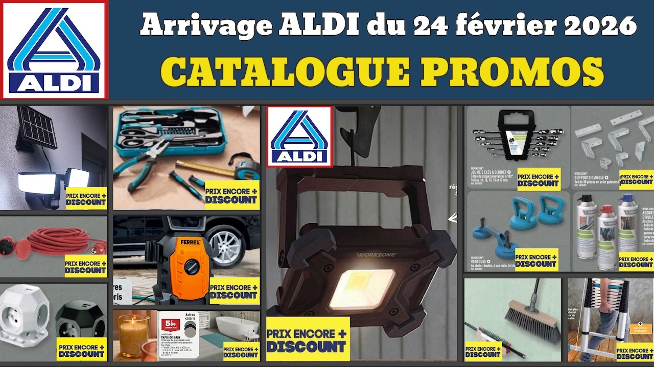 catalogue ALDI spécial bricolage du 24 février 2026 ✅ Arrivage jardinage maison 🔥Promos deals soldes