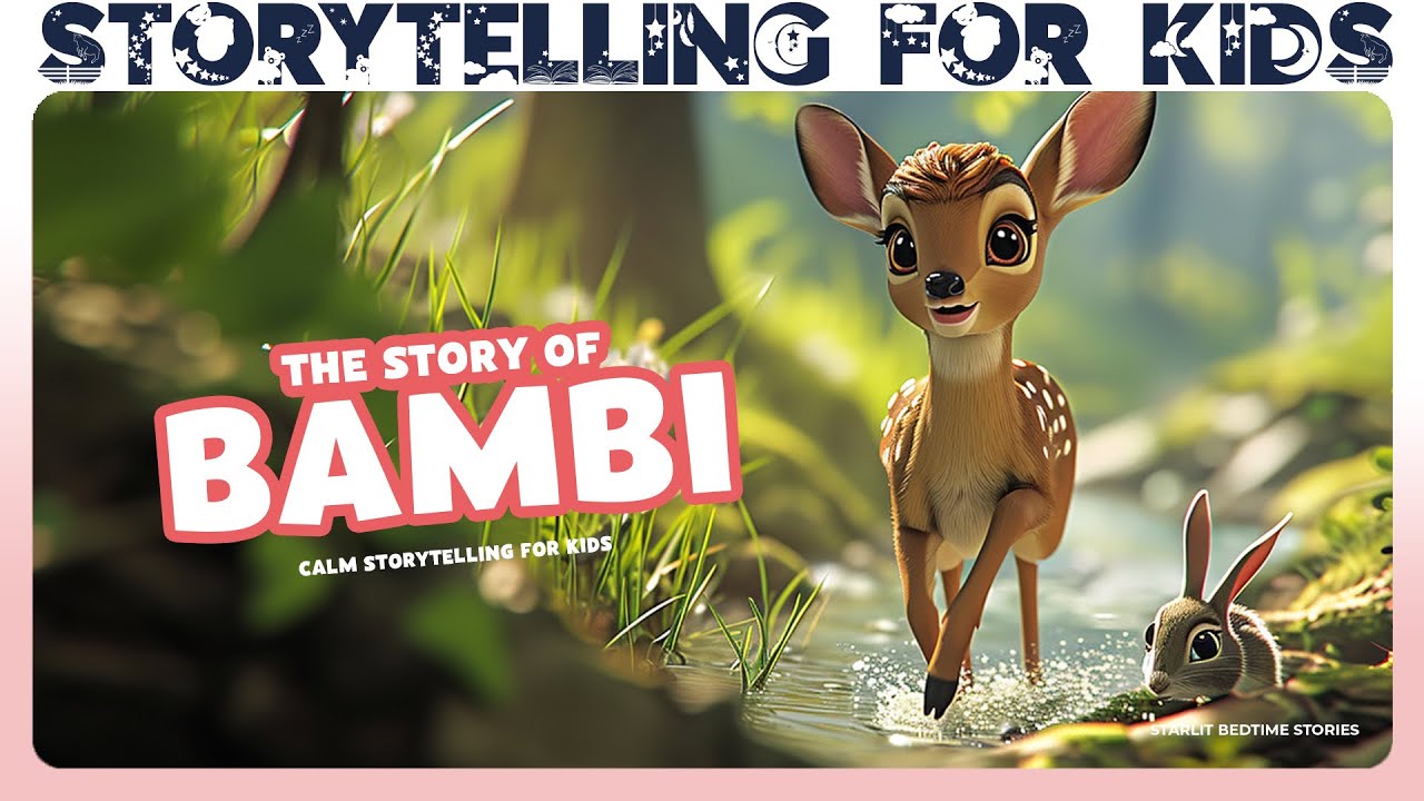 Bambi: A Heartwarming Tale | Soothing Storytelling for Kids with Cute Illustrations