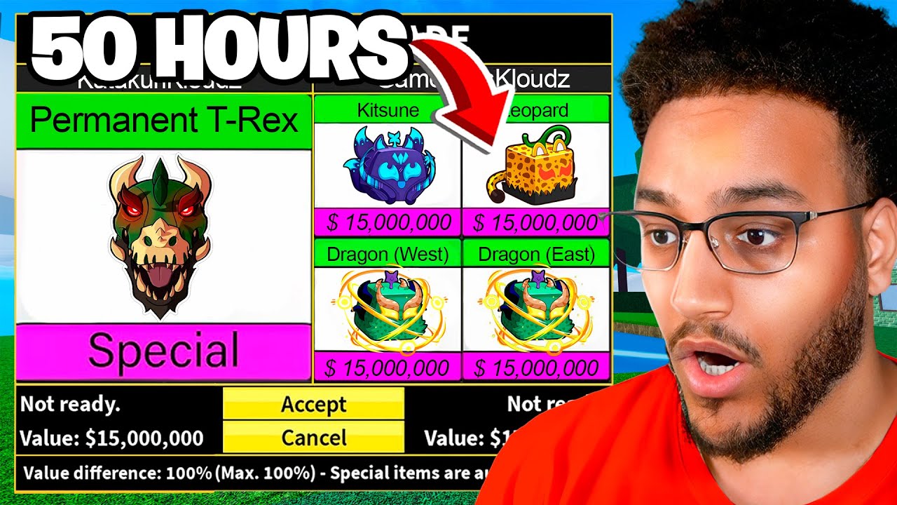 Trading PERMANENT Mythical Fruits for 50 Hours