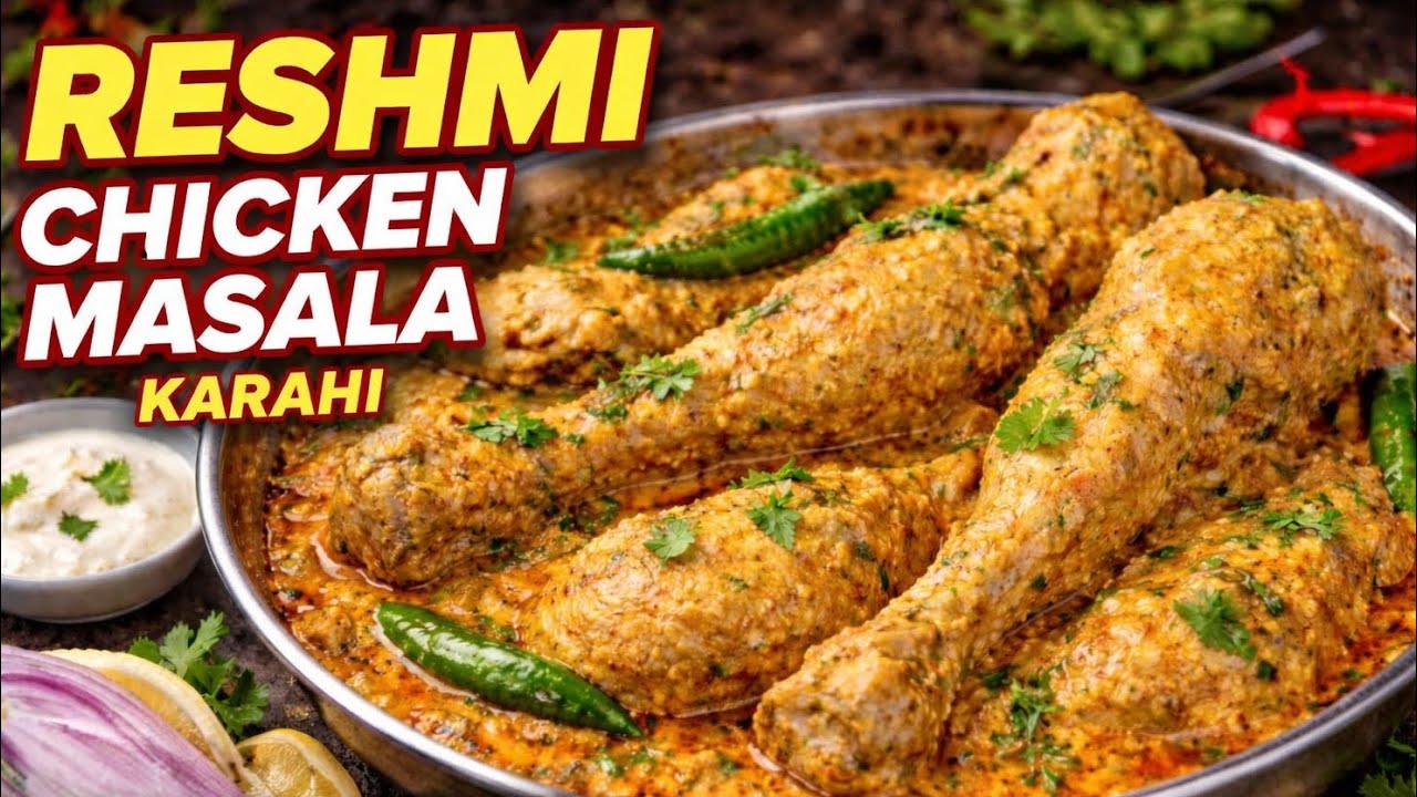 Reshmi Chicken Masala Karahi Recipe | Restaurant Style Chicken Karahi | Perfect Dinner Recipe