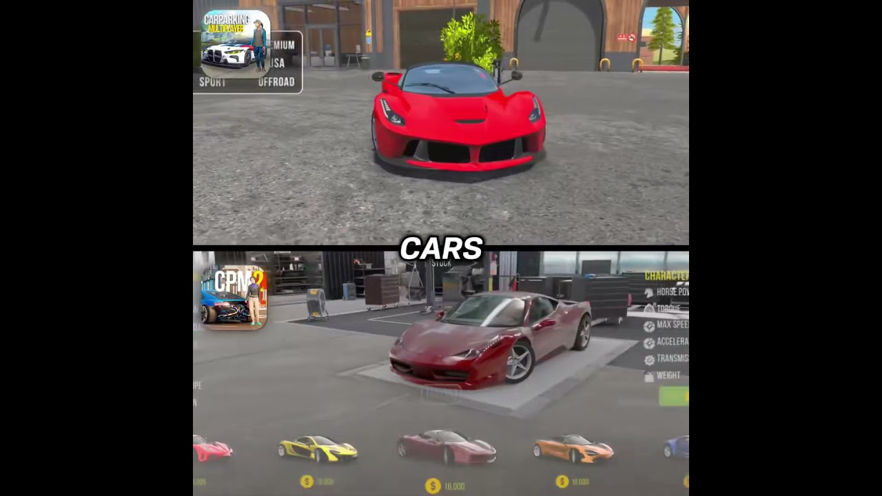 CPM1 vs CPM2  REALISTIC CRASH #carparkingmultiplayer #carparkingmultiplayer2 #cpm #cpm2