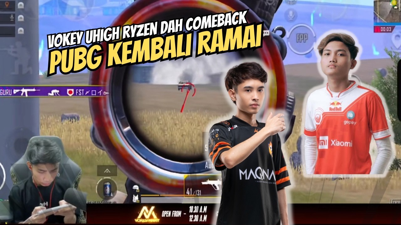 PUBG KEMBALI RAMAI SEBAB VOKEY, RYZEN, UHIGH DAH COMEBACK