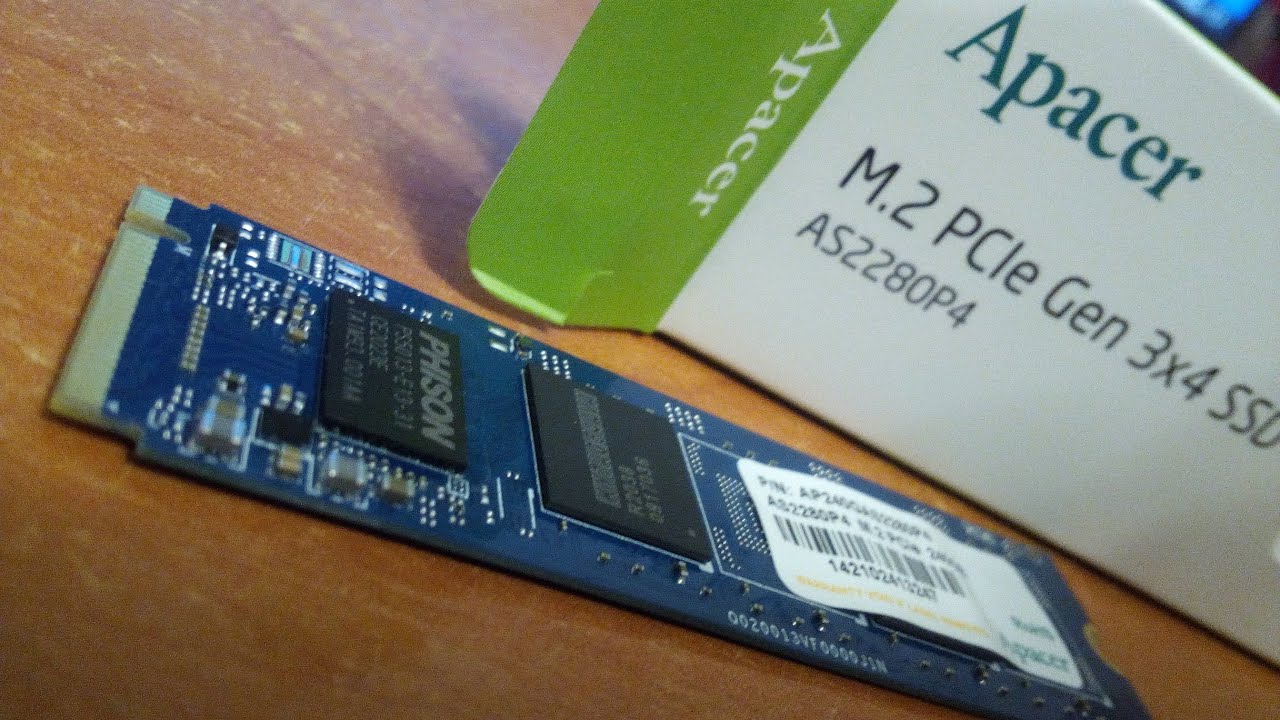 Твердотельный накопитель nvme  M.2 240Gb, Apacer AS2280P4, PCI-E 4x, 3D TLC, 1600/1000 MB/s