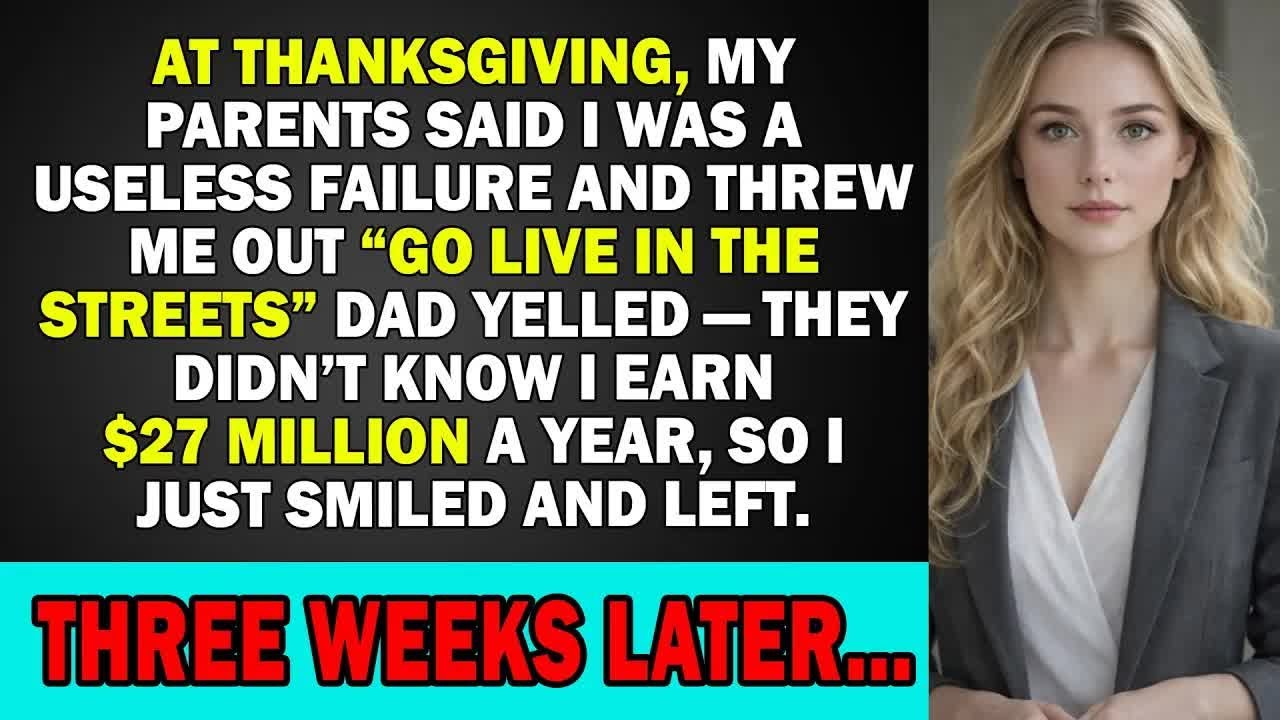 At Thanksgiving, My Parents Said I Was A Useless Failure And Threw Me Out： “Go Live In The Stree