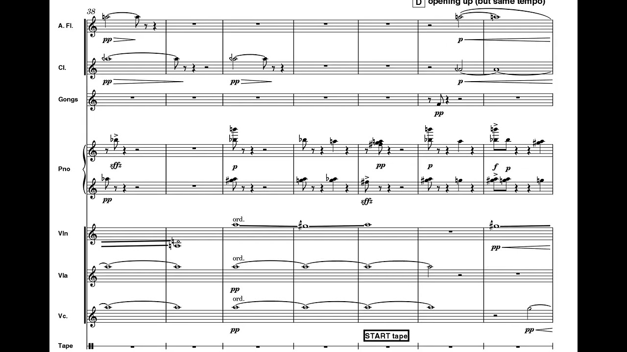 Daniel Godsil &mdash; Cenotaph I (2019) for chamber ensemble and tape