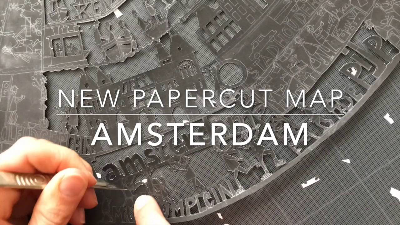 Amsterdam Paper Cut Map | Famille Summerbelle