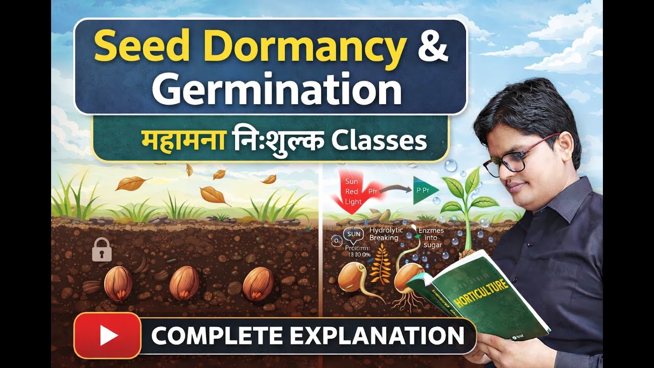 Seed dormancy and Germination || बीज प्रसुप्ति और अंकुरण || Fundamentals of Horticulture
