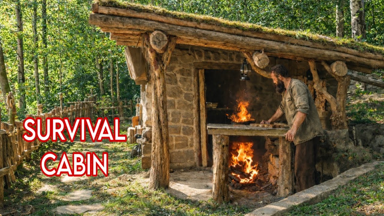 Building a Cabin in the Jungle | Survival Cabin Life Off-Grid