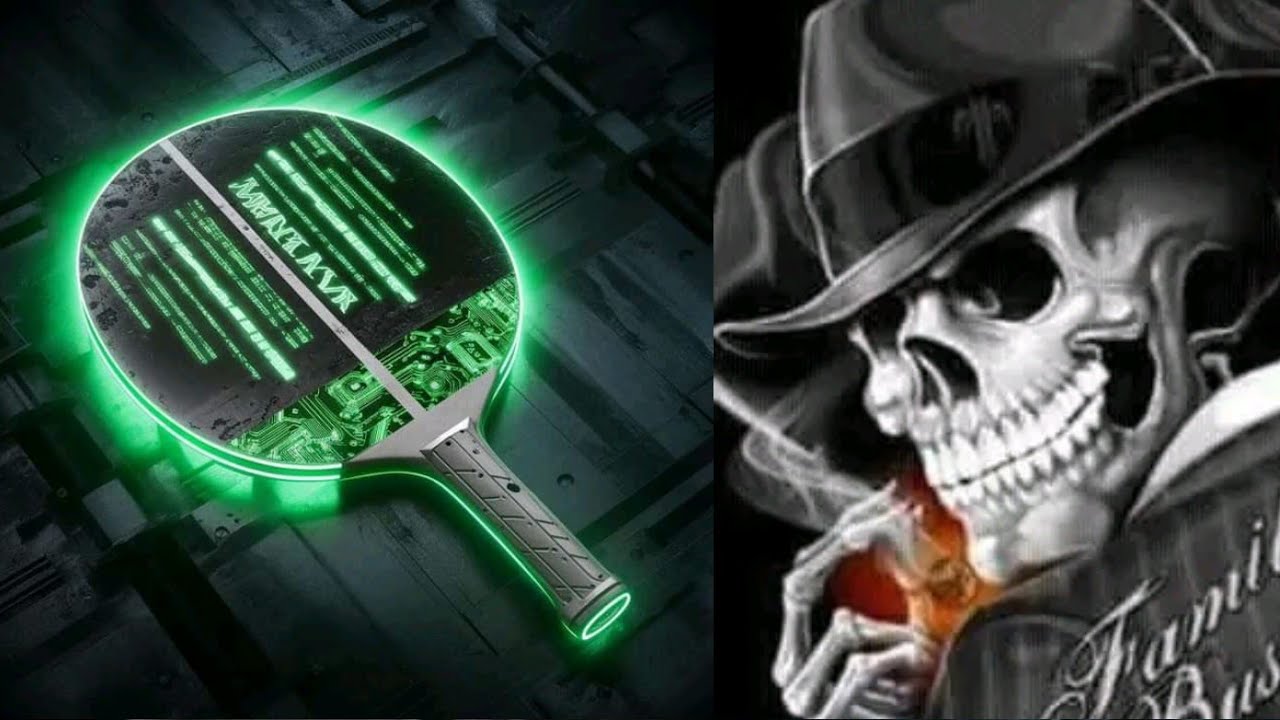 Table tennis training with SPIN N BLOCK long pips theme, SILVER SKULL version vs Pardi - new viral