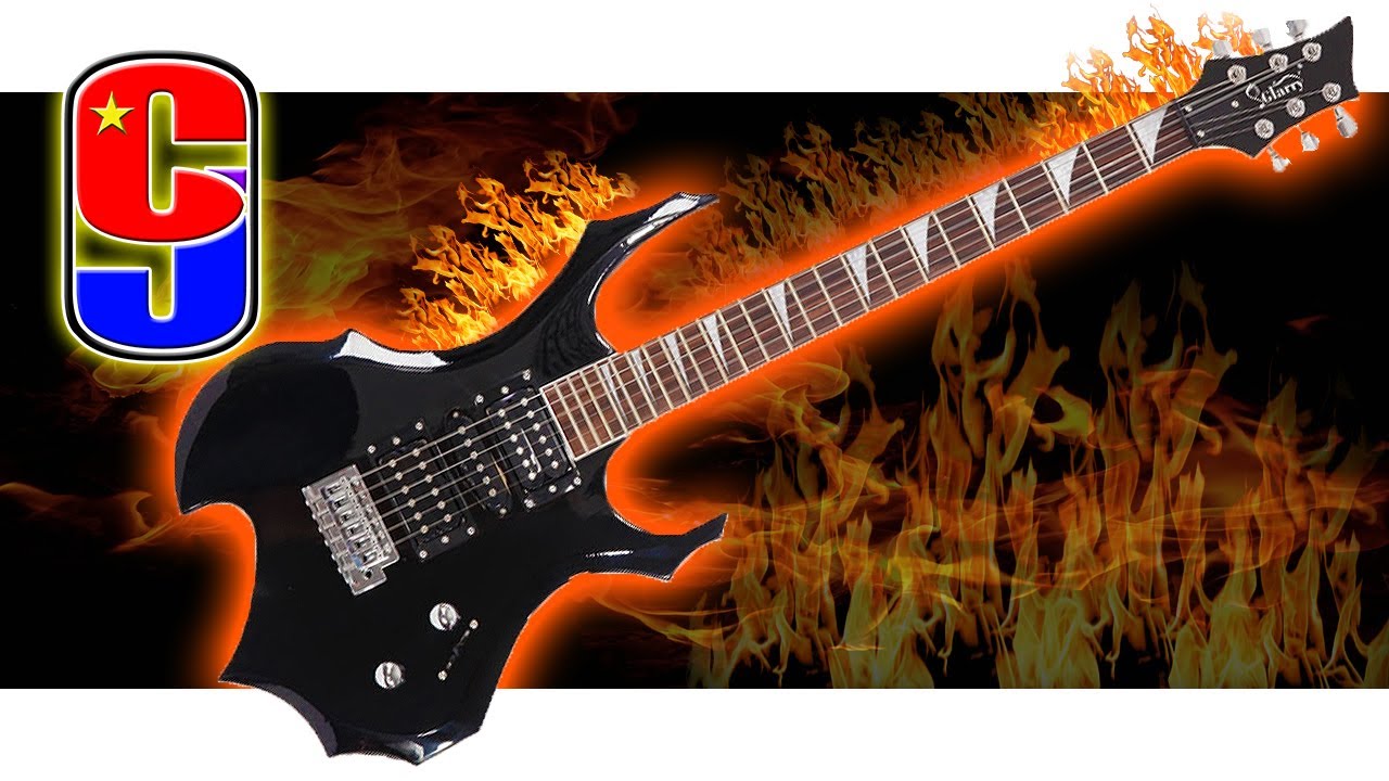 Unboxing & demo - Glarry Burning Fire Guitar | Smoking Hot or Not?