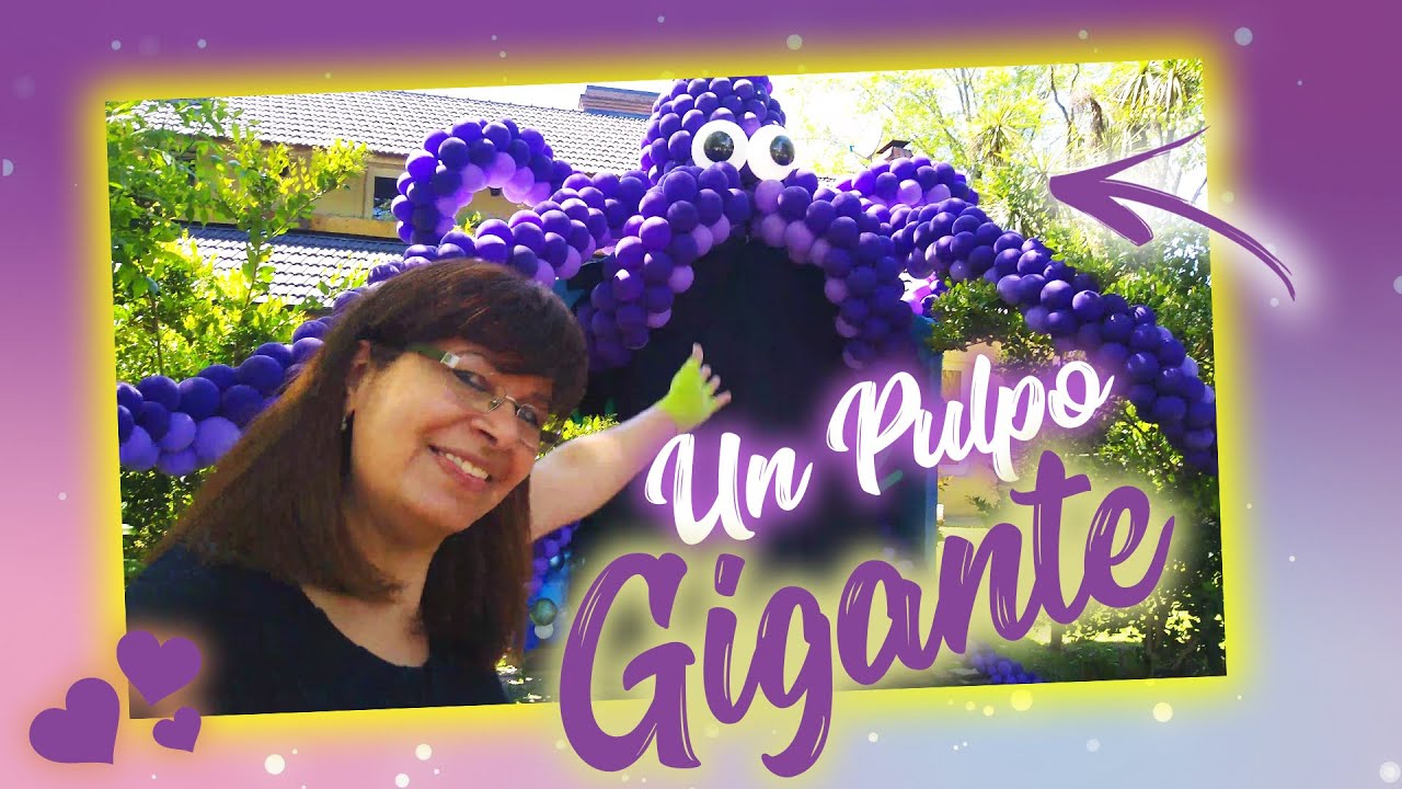 Decoración La SIRENITA y un PULPO con GLOBOS gigante 🐙 Selva Luz 🎈Globoflexia