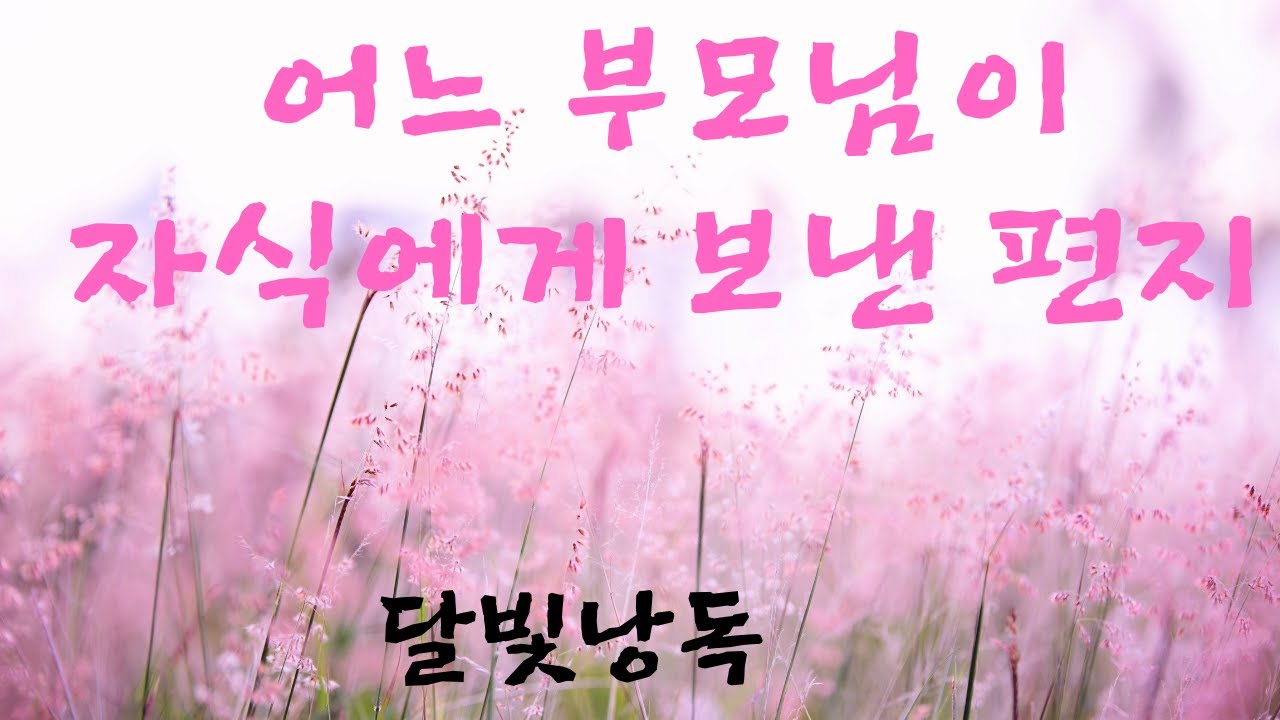 어느 부모님이 자식에게 보낸 편지