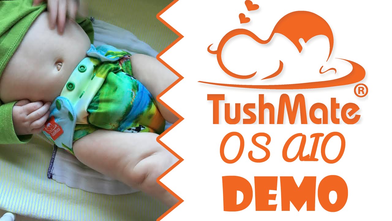 TushMate OS AIO Cloth Diaper Review / Demo #ClothDiapers