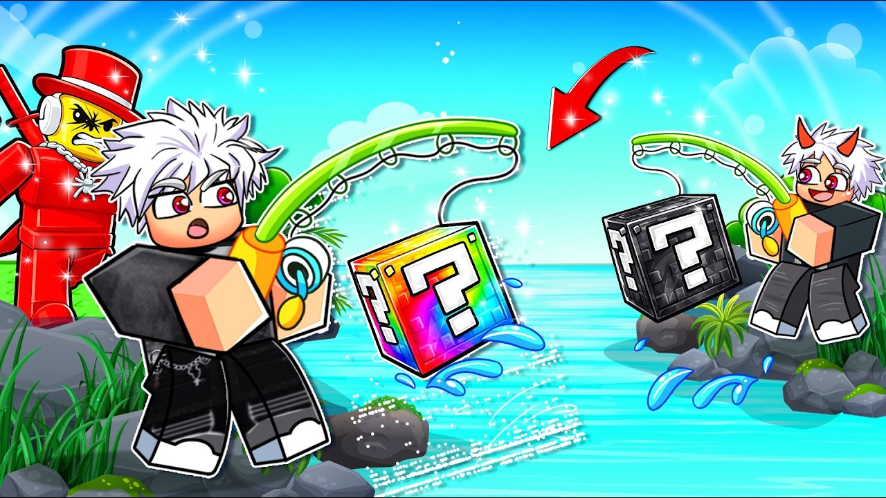 MÌNH TRỞ THÀNH CẦN THỦ CÂU LUCKY BLOCK SIÊU HIẾM TRONG ROBLOX!!!!