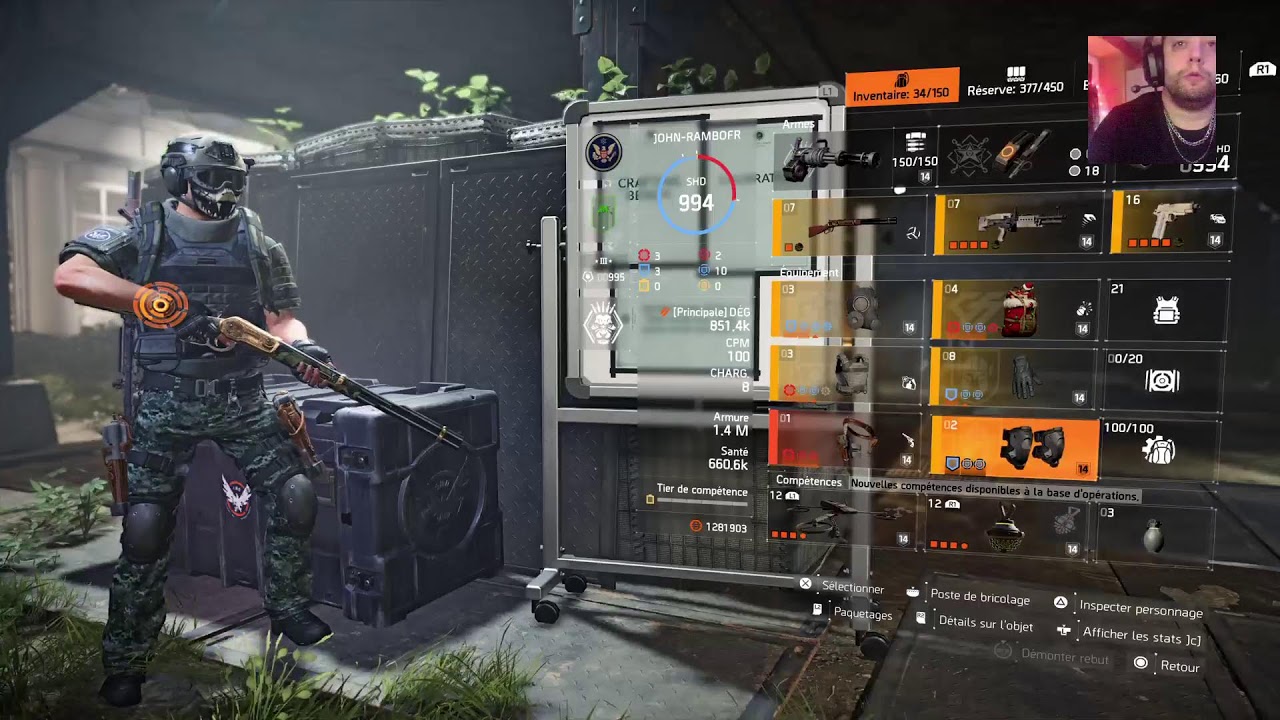 Live sur Tom Clancy's The Division 2 en mode détente et en mode farme