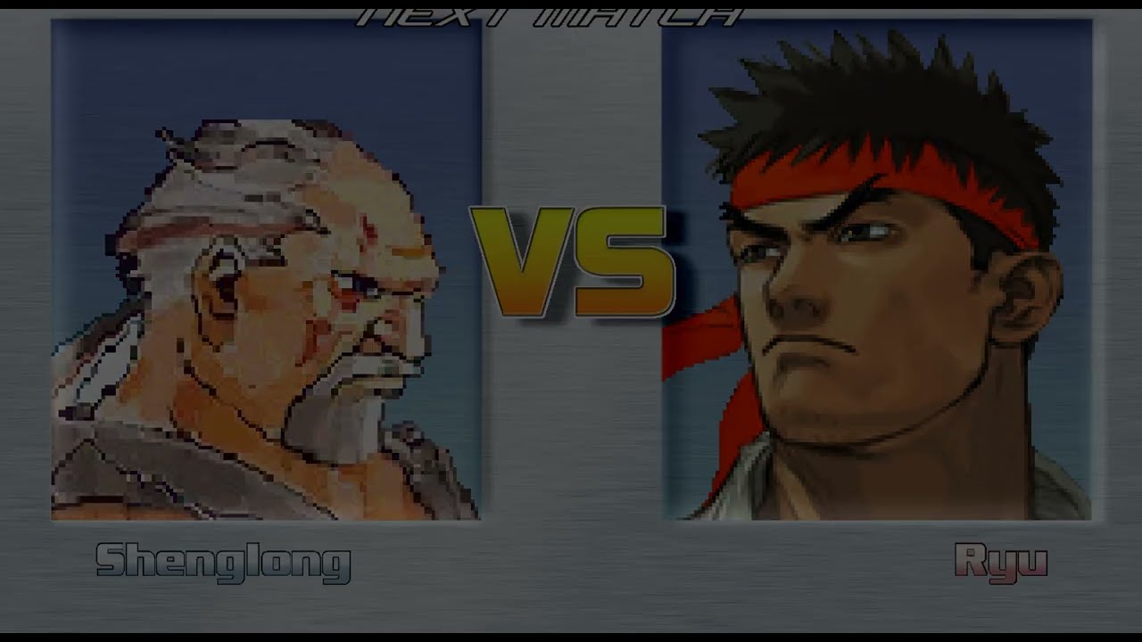 M.U.G.E.N. CPU Fight Sheng Long (Street Fighter Myth) VS. Ryu (Street Fighter)