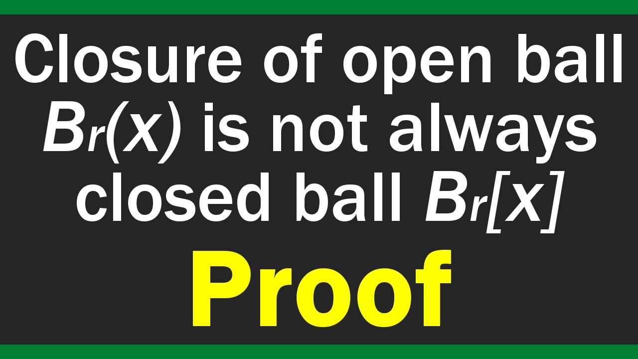 Closure of an open ball in a metric space is not always corresponding closed ball