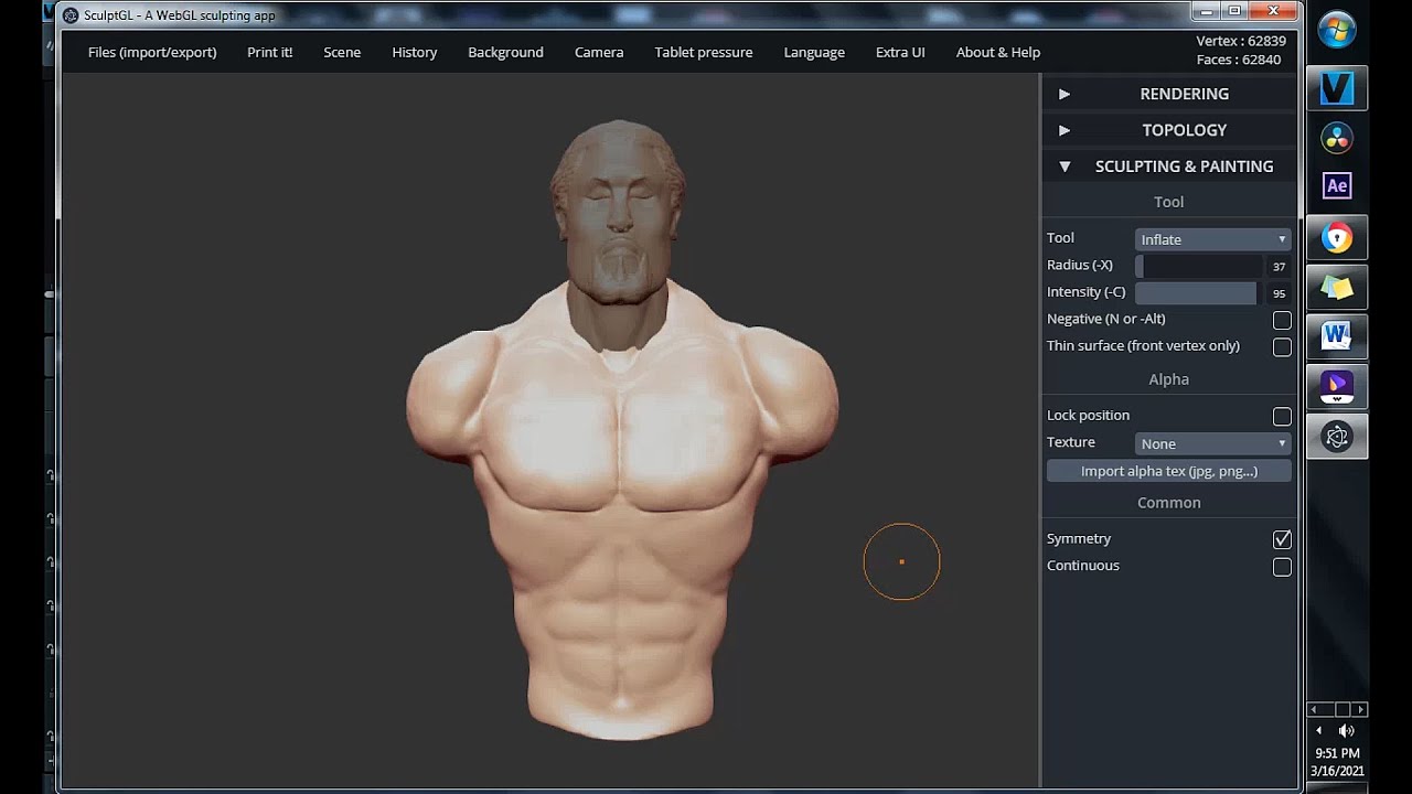 speed SCULPTGL tutorial DEMO 2021