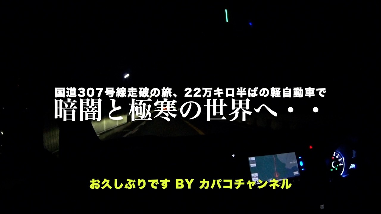 国道307号線走破の旅 前篇 この時期、真夜中から夜明け前は危険でしょ