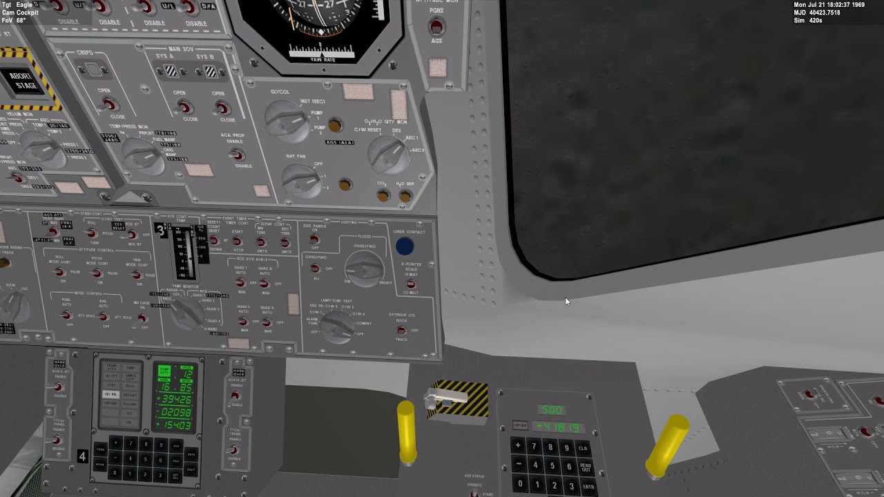 Project Apollo NASSP 8.0 Beta - Apollo 11 Lunar Ascent with Virtual Cockpit and new Flight Dynamics