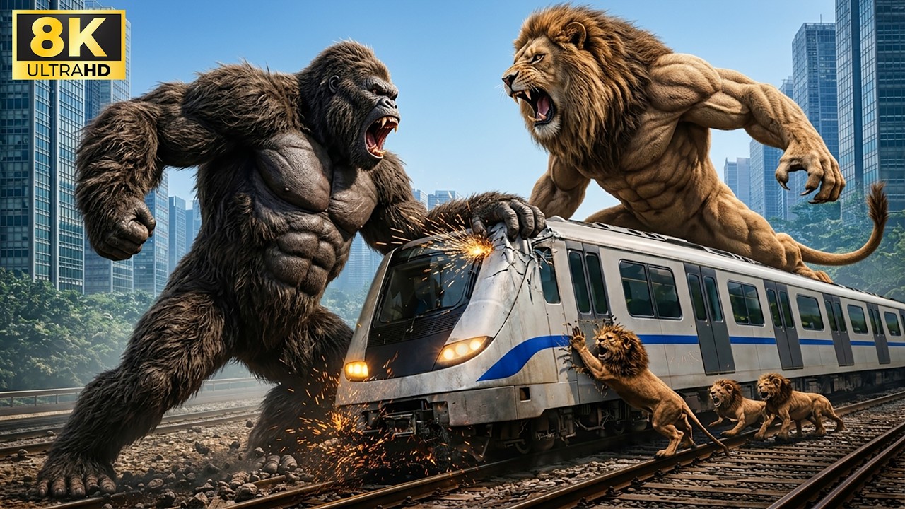 King Kong vs Lion Man – The Epic Monster Battle in the City | Kong Full Movie 🔥