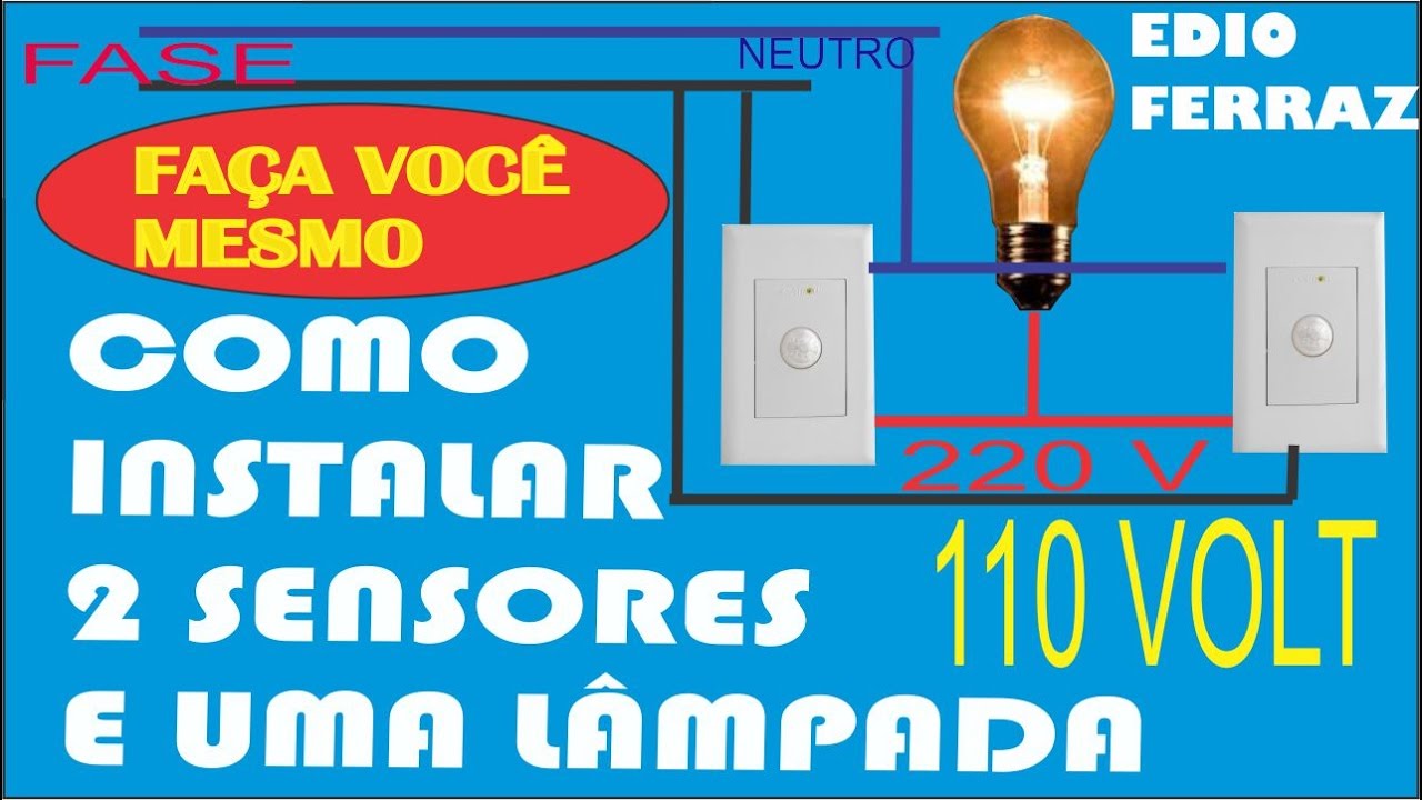 DOIS SENSORES DE PRESENÇA NA MESMA LÂMPADA.