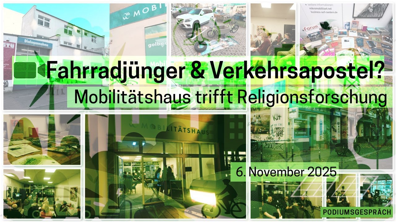 Fahrradj&uuml;nger & Verkehrsapostel? &ndash; Mobilit&auml;tshaus trifft Religionsforschung. Mitschnitt vom 06.11.25