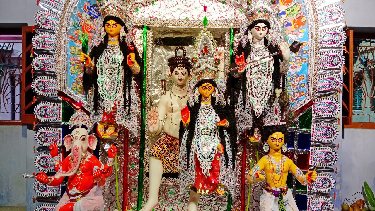 Durga Idol Complete Making in Chandra Bari 2021 | Durga Puja 2021 | Hara Gouri Idol Making 2021