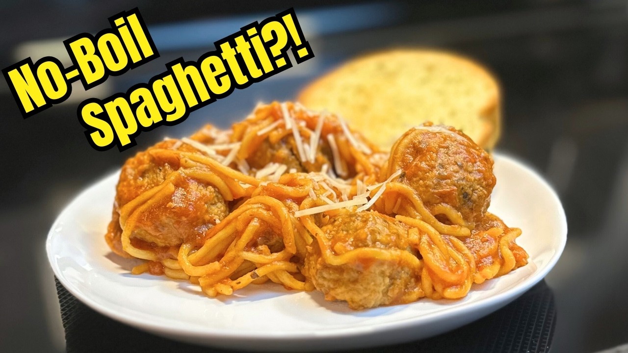 Easy Crockpot Spaghetti & Meatballs 🍝 Dump & Go Family Dinner!