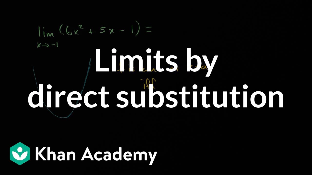 Limits by direct substitution | Limits and continuity | AP Calculus AB | Khan Academy