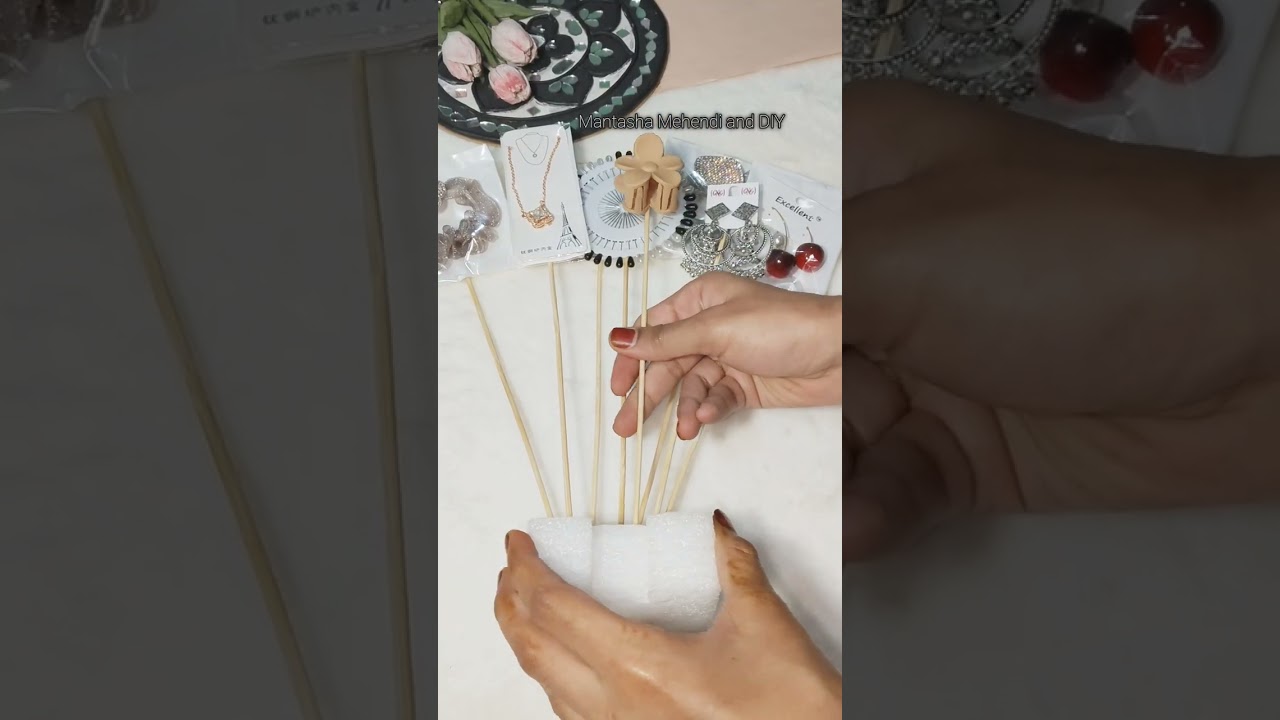 Handmade Jewellery Bouquet| DIY Accessory Bouquet Making at Home 🎁✨#DIYBouquet Tutorial#youtubevidei