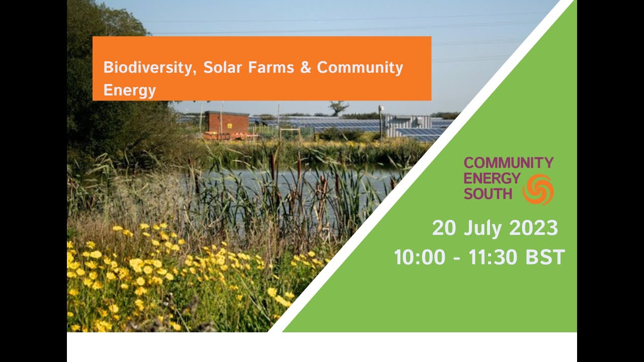 Solar Farms and Biodiversity: a role for community energy