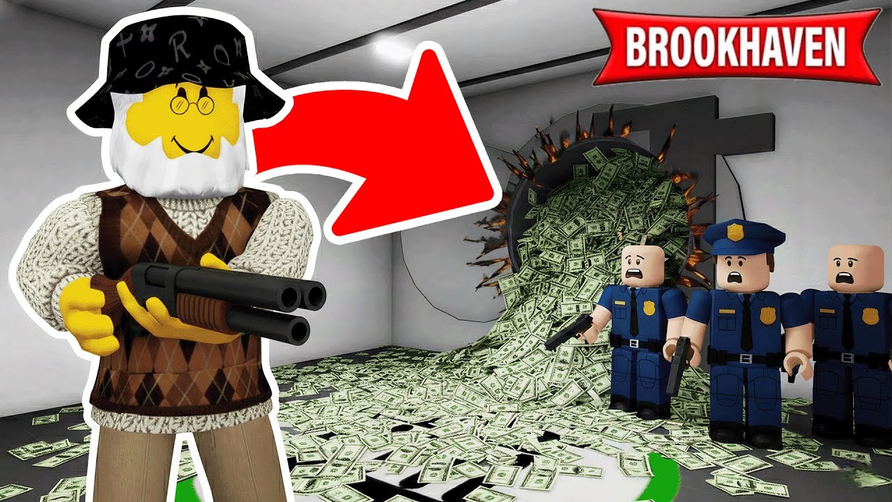 JE BRAQUE LA BANQUE EN PAPI SUR BROOKHAVEN ROBLOX
