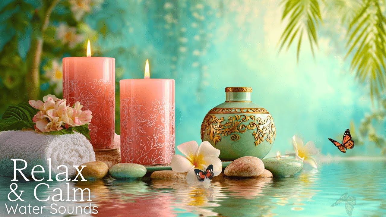 Soothing Music + Water Sounds 🍃 Relaxing Music for Stress Relief, Spa Music Relaxation, Deep Sleep