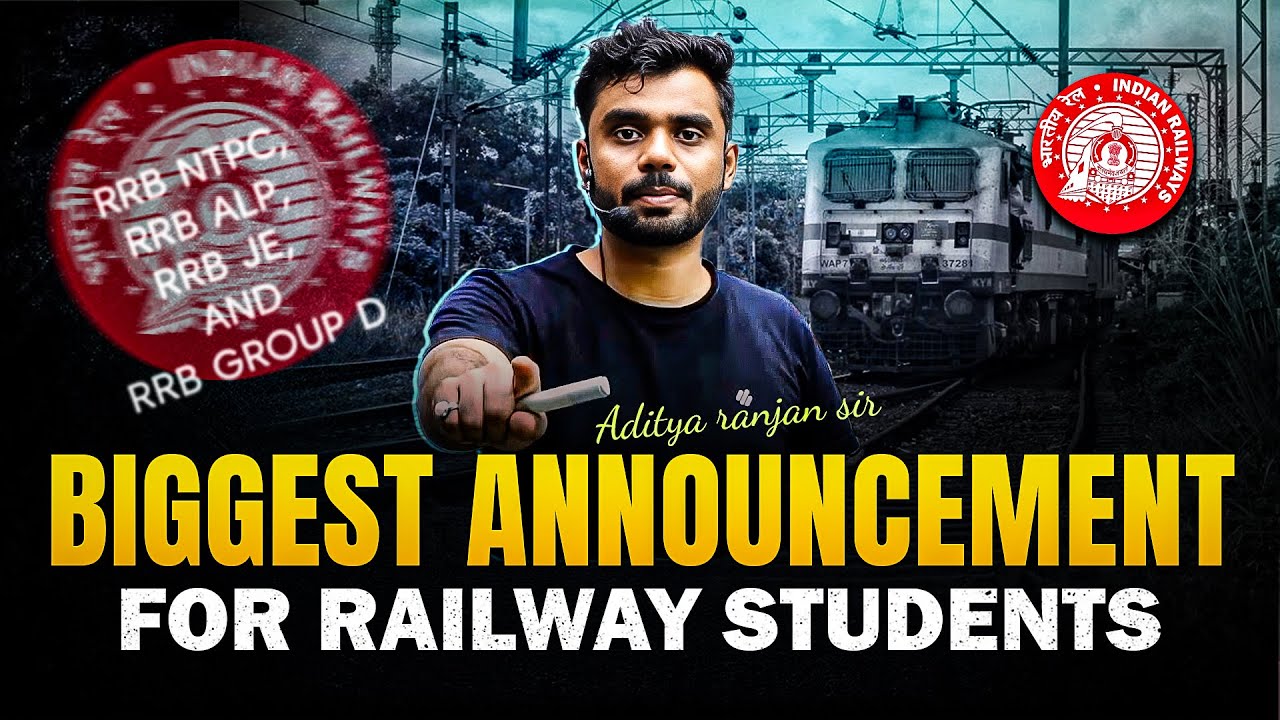 🔥BIG ANNOUNCEMENT FOR RAILWAY STUDENTS 😱😱 || FT. ADITYA RANJAN SIR #rrb_ntpc #maths