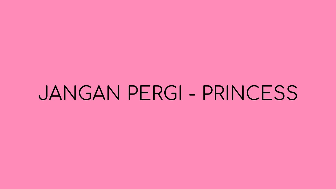 Princess - Jangan Pergi (lirik)