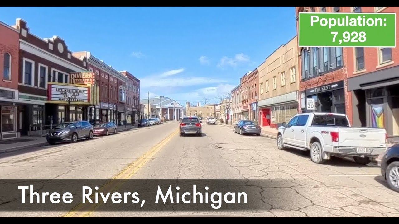 Driving Through Three Rivers, Michigan 🚗 | Scenic Small City Tour with River Views