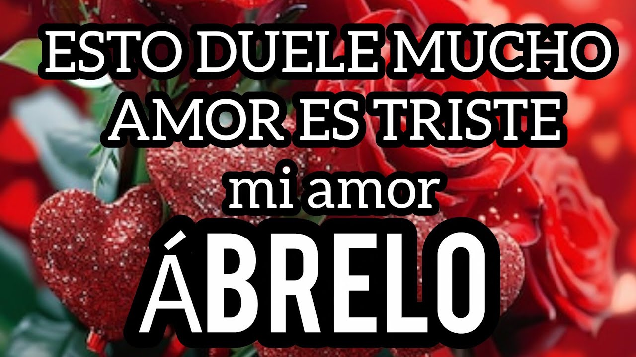 ESTO DUELE MUCHO AMOR ES TRISTE mi amor TE EXTRAÑO ábrelo triste VÍDEO DE AMOR en la distancia