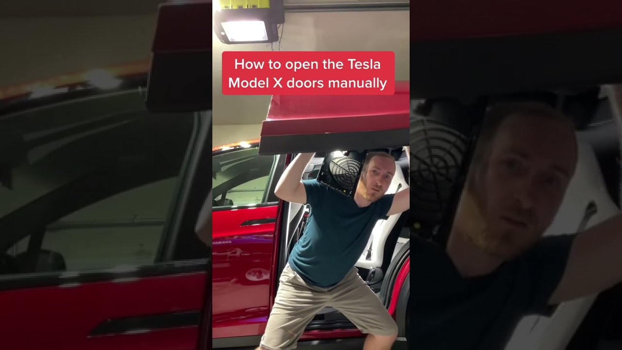 How to open Tesla Model X doors manually during an emergency