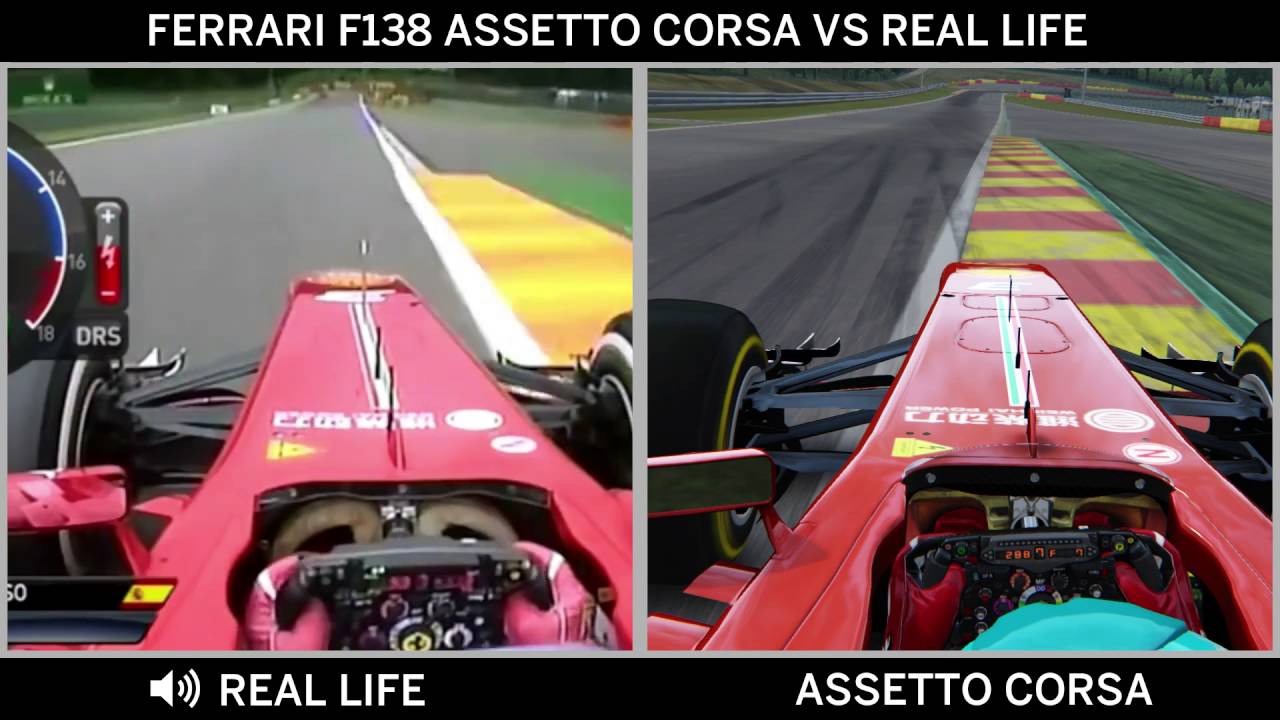 Assetto Corsa vs Real Life - Ferrari F138 at Spa Francorchamps