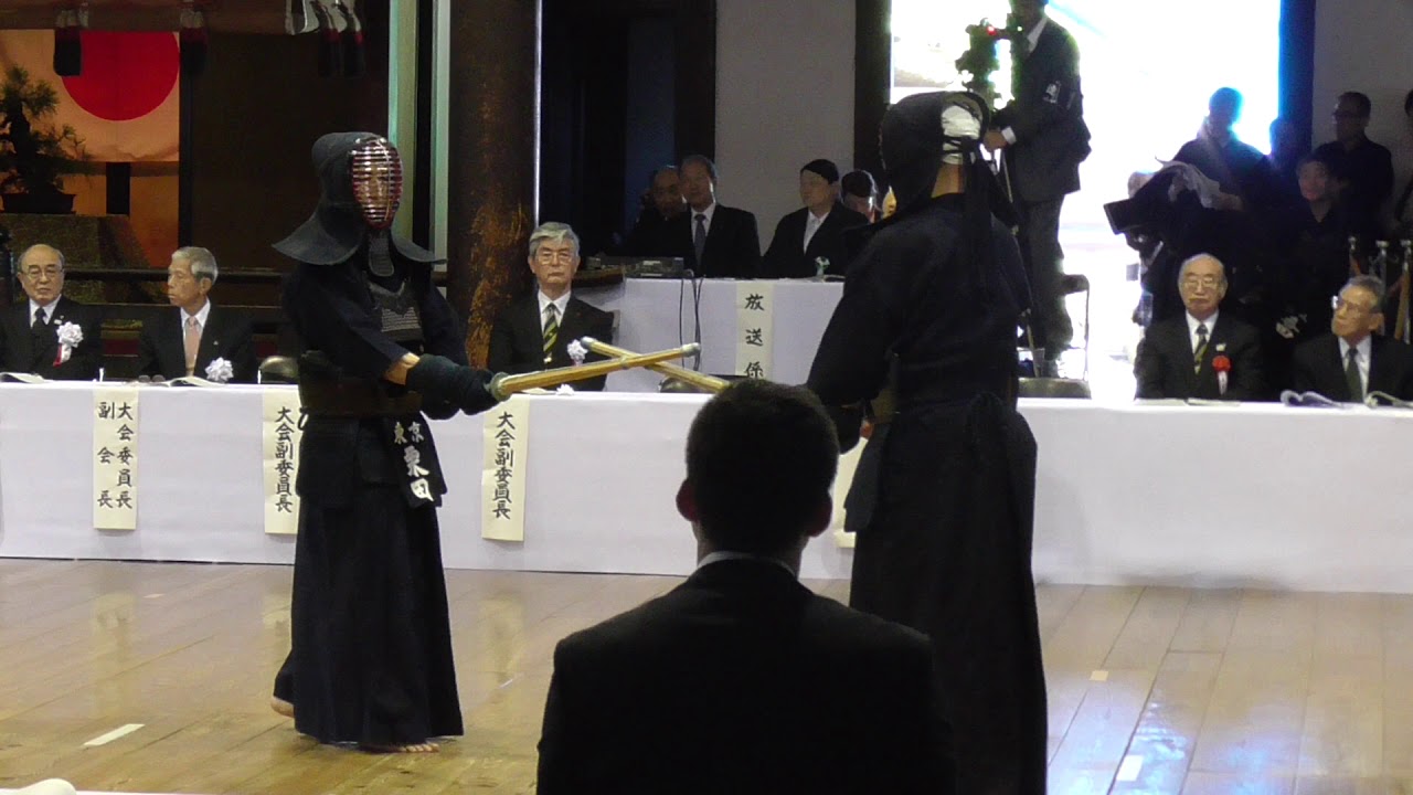 第114回　全日本剣道演武大会　教士八段の部　栗田和市郎先生(東京)　対　谷勝彦先生(群馬)