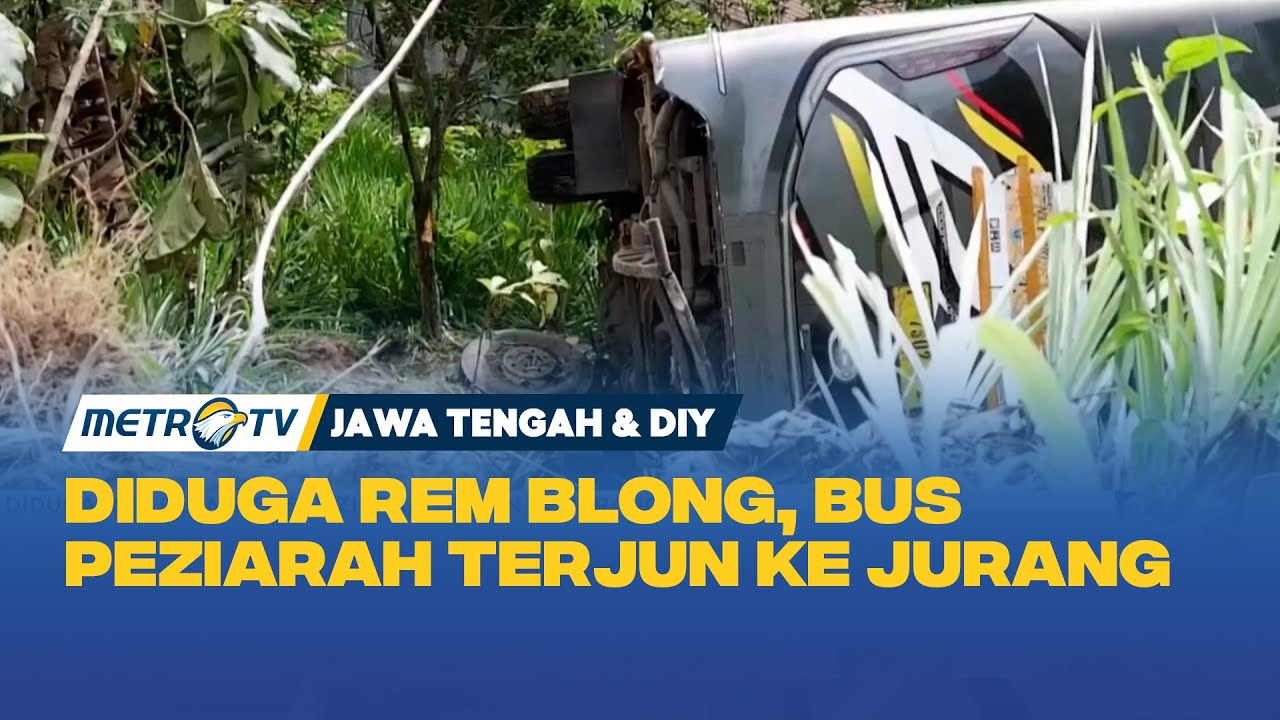 Bus Rombongan Peziarah Lampung Timur Terguling di Kudus