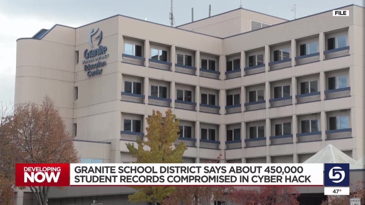 Cyber hack compromised personal data of all current, former students in Granite School District