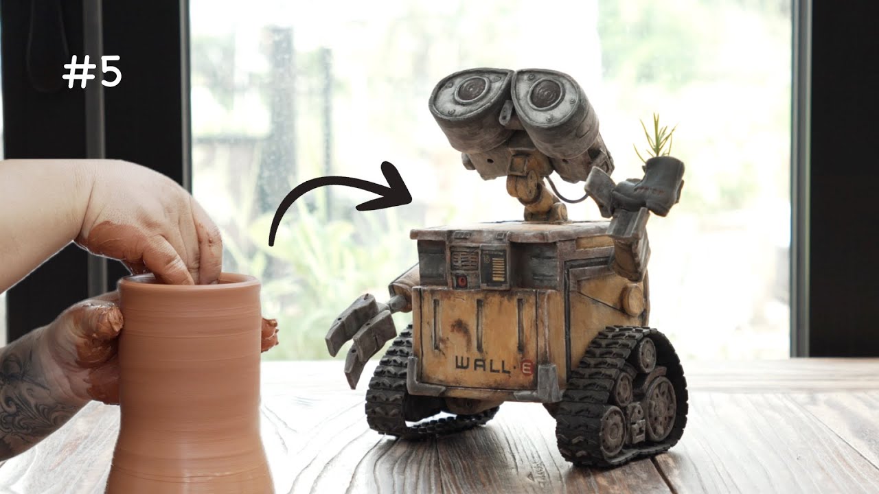 Making a Ceramic Wall-E of Pixar Studio / 도자기로 월E 만들기