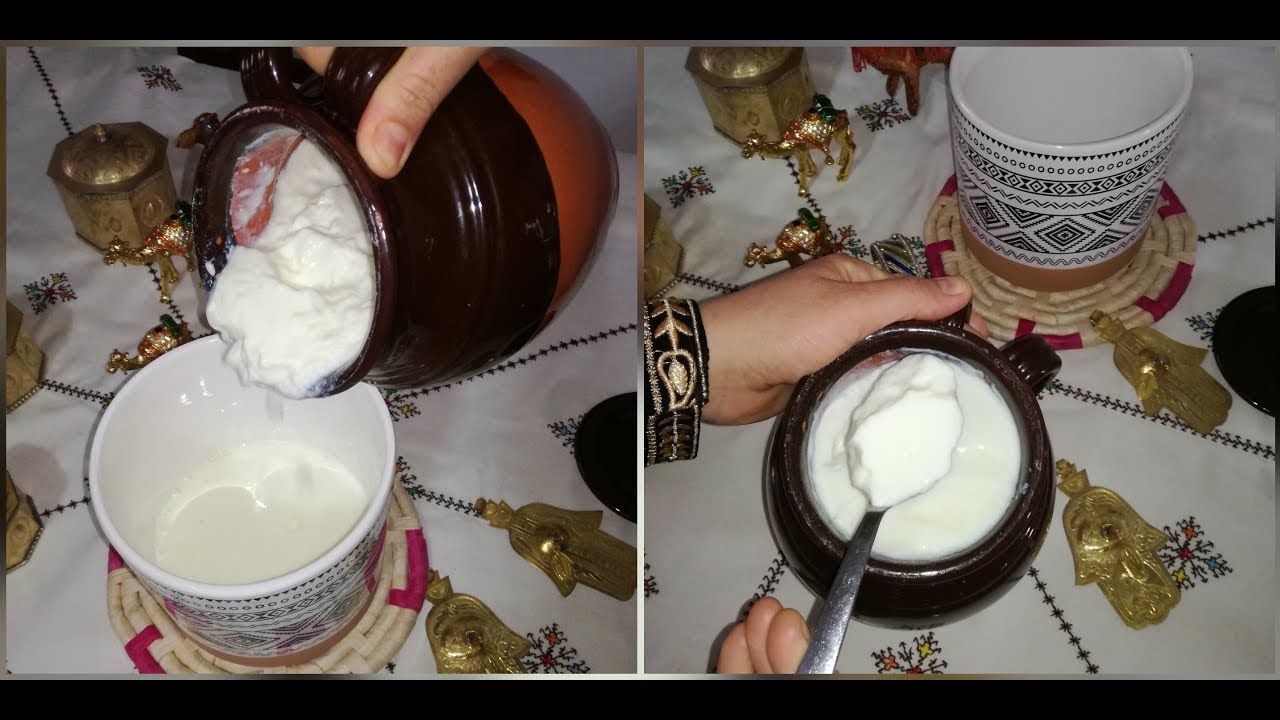 اسهل طريقة لعمل اللبن الرائب في المنزل  بالحليب فقطhomemade butter milk   lait fermentè fait maison