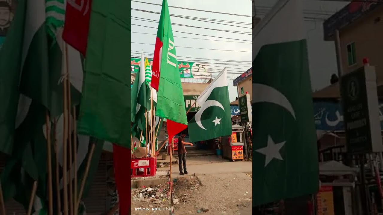 PTI Flag viral video | Pakistan flag #pakistan #pti #flag #14august #2022  #imrankhan #isb #shorts